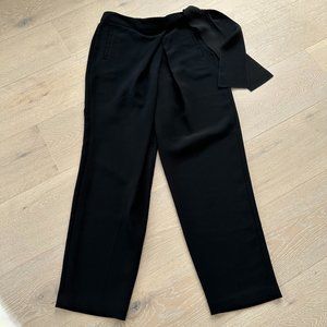 Babaton Black Trousers with Crossover Front